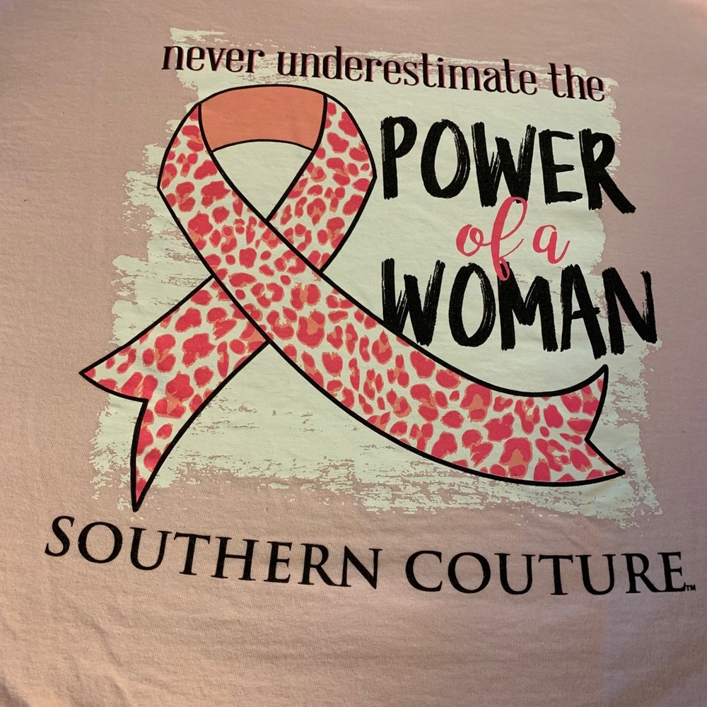 Southern Couture Breast Cancer T- Shirt XL